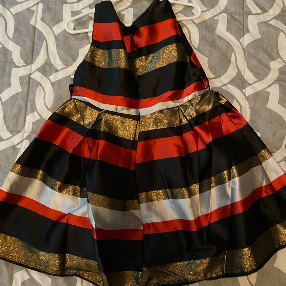 Red Black and Gold Dress